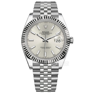 VS廠勞力士41m銀面日志丹東3235機