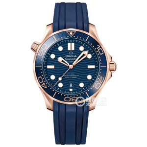 VS廠歐米茄全玫瑰金藍盤海馬300米42m