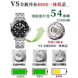 VS廠歐米茄黑面波浪紋海馬300米經典款升級丹東8800一體機評測